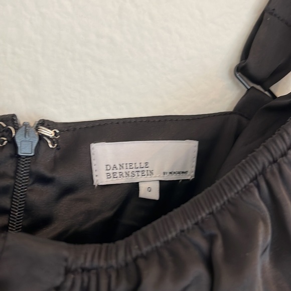 DANIELLE BERNSTEIN Black satin bodysuit 0 xs - Picture 7 of 13